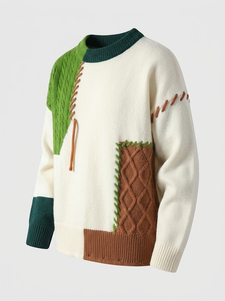 Serovine colorblock pullover side angle view