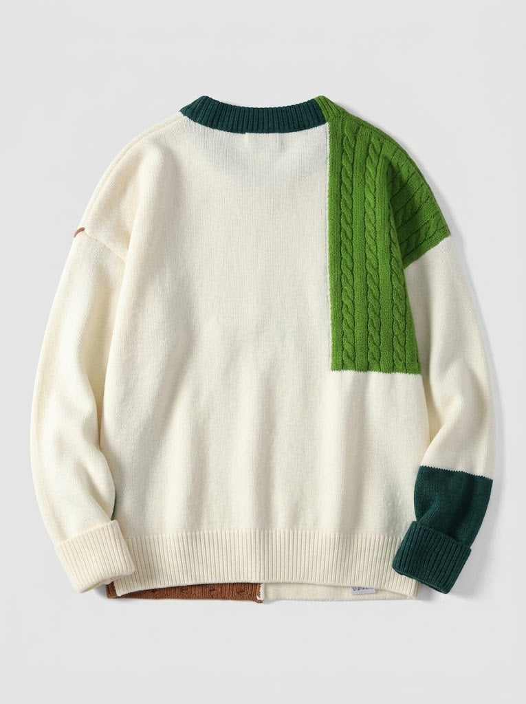 Serovine colorblock knit sweater back view