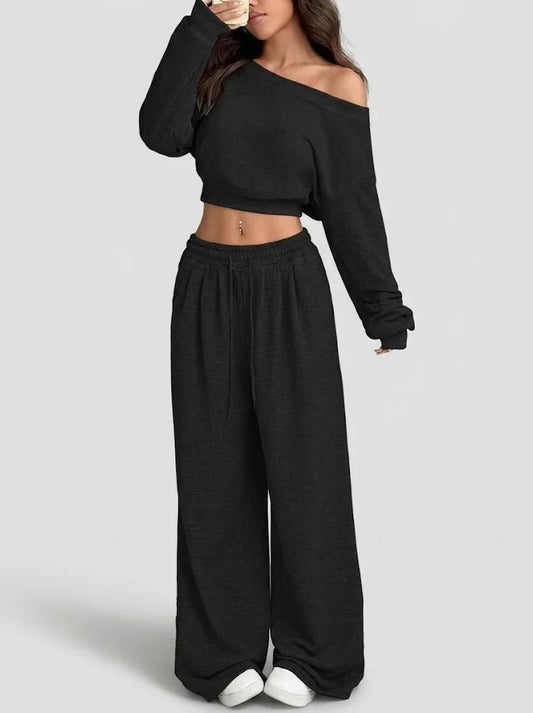 Loose Fit Sweatshirt & Pants Set-1