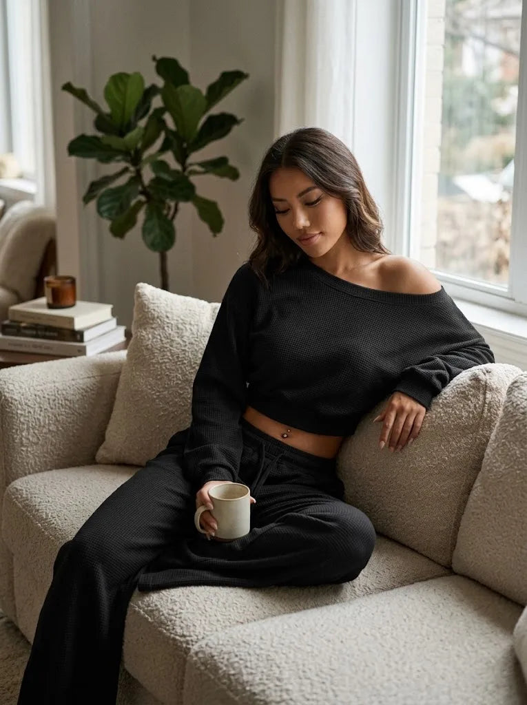 Loose Fit Sweatshirt & Pants Set-3