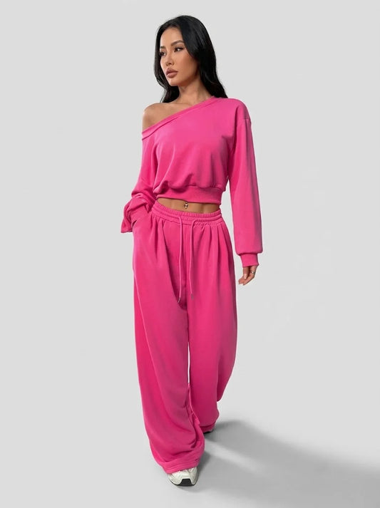 Loose Fit Sweatshirt & Pants Set-2